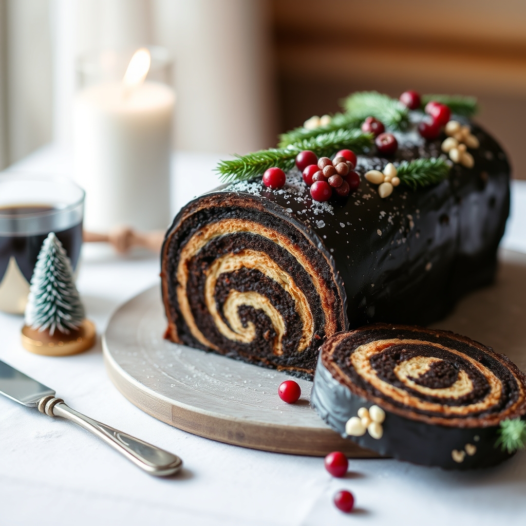 découvrez notre bûche forêt noire revisitée, un dessert gourmand alliant la tradition et une touche de modernité pour un