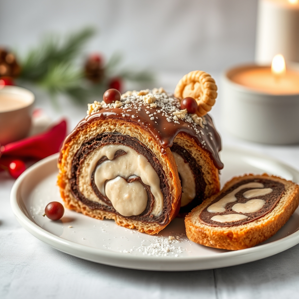 découvrez notre délicieuse bûche de noël au chocolat moelleuse, parfaite pour célébrer les fêtes avec douceur et gourman