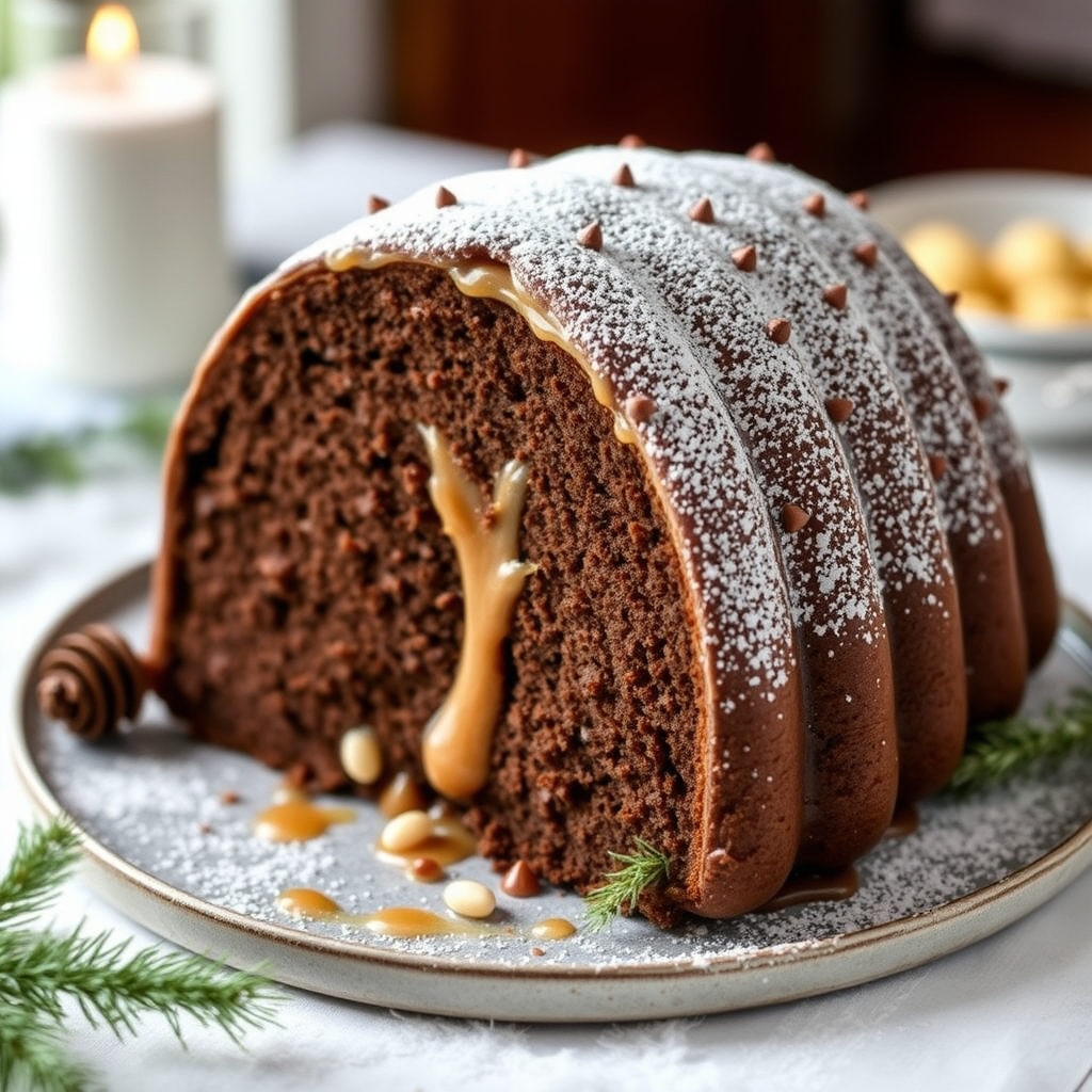 découvrez notre délicieuse bûche poire chocolat caramel, un dessert gourmand alliant la douceur des poires, la richesse