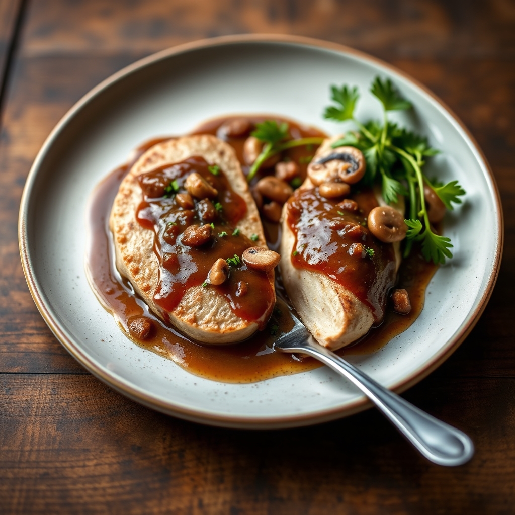 Recette Escalopes de veau avec sauce Marsala aux champignons